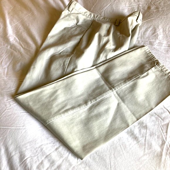 SAMANTHA Khaki Women's Pants - Size 16M - Straight Leg-Flat Front-High Waisted - Picture 2 of 5